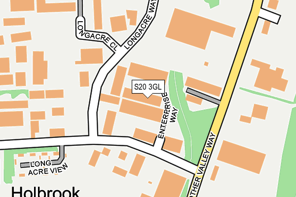 S20 3GL map - OS OpenMap – Local (Ordnance Survey)