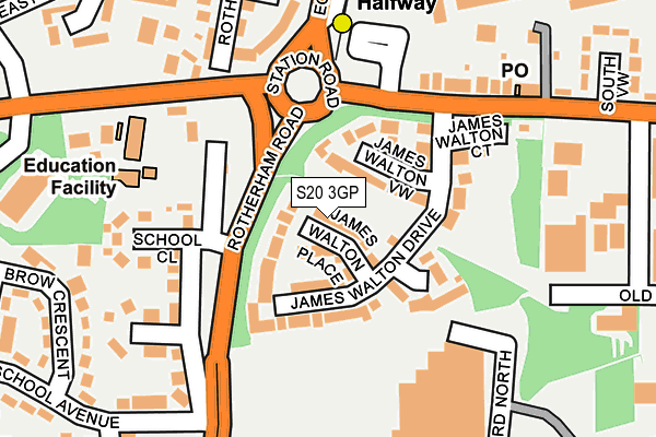 S20 3GP map - OS OpenMap – Local (Ordnance Survey)