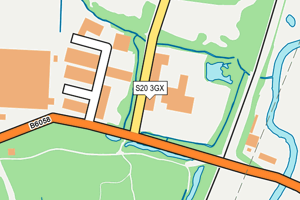 S20 3GX map - OS OpenMap – Local (Ordnance Survey)