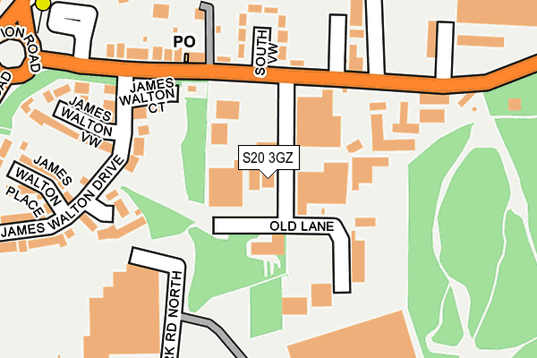 S20 3GZ map - OS OpenMap – Local (Ordnance Survey)