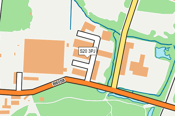 S20 3PJ map - OS OpenMap – Local (Ordnance Survey)