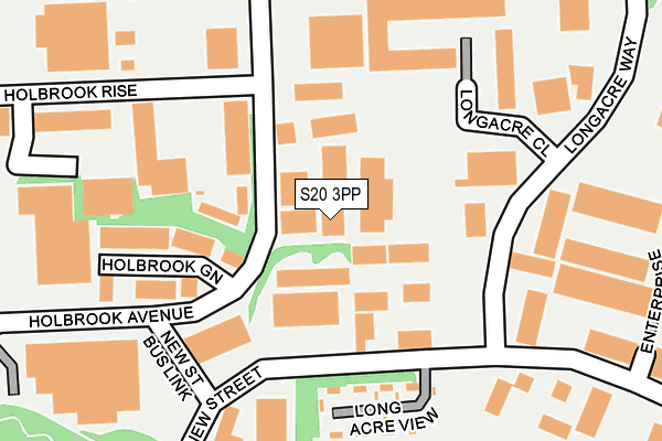 S20 3PP map - OS OpenMap – Local (Ordnance Survey)