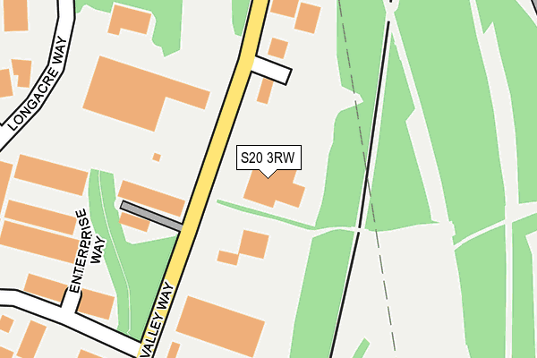 S20 3RW map - OS OpenMap – Local (Ordnance Survey)