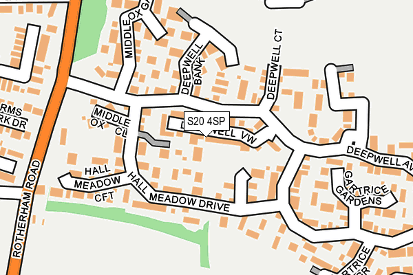 S20 4SP map - OS OpenMap – Local (Ordnance Survey)