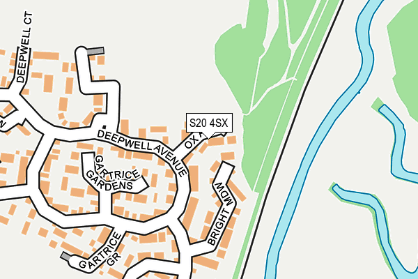 S20 4SX map - OS OpenMap – Local (Ordnance Survey)