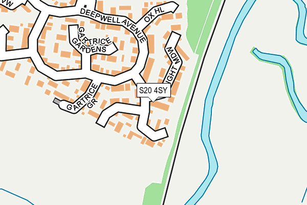 S20 4SY map - OS OpenMap – Local (Ordnance Survey)