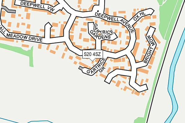 S20 4SZ map - OS OpenMap – Local (Ordnance Survey)