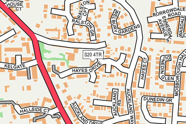S20 4TR map - OS OpenMap – Local (Ordnance Survey)