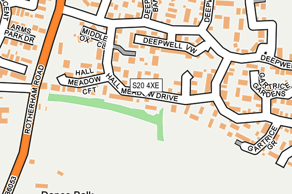 S20 4XE map - OS OpenMap – Local (Ordnance Survey)