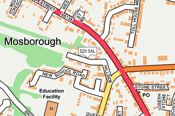 S20 5AL map - OS OpenMap – Local (Ordnance Survey)