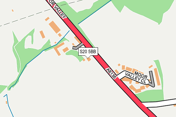 S20 5BB map - OS OpenMap – Local (Ordnance Survey)