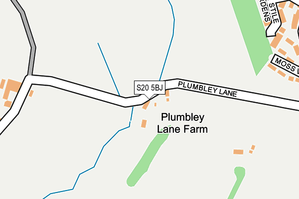 S20 5BJ map - OS OpenMap – Local (Ordnance Survey)