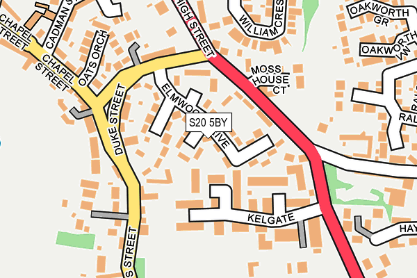 S20 5BY map - OS OpenMap – Local (Ordnance Survey)