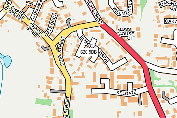 S20 5DB map - OS OpenMap – Local (Ordnance Survey)
