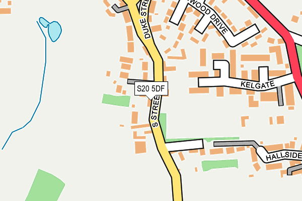 S20 5DF map - OS OpenMap – Local (Ordnance Survey)