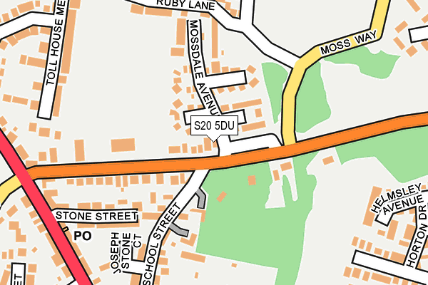 S20 5DU map - OS OpenMap – Local (Ordnance Survey)