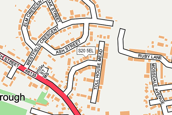 S20 5EL map - OS OpenMap – Local (Ordnance Survey)