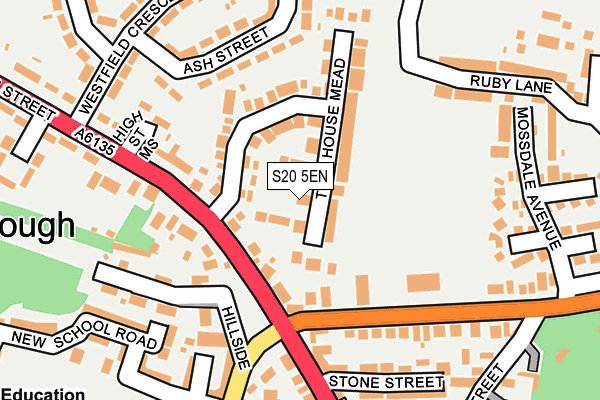 S20 5EN map - OS OpenMap – Local (Ordnance Survey)