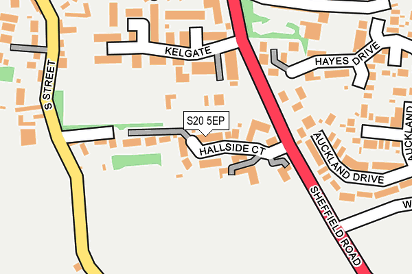 S20 5EP map - OS OpenMap – Local (Ordnance Survey)