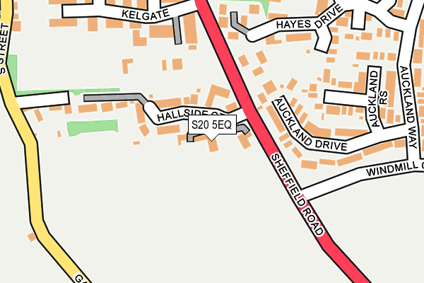 S20 5EQ map - OS OpenMap – Local (Ordnance Survey)