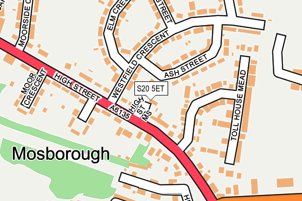 S20 5ET map - OS OpenMap – Local (Ordnance Survey)