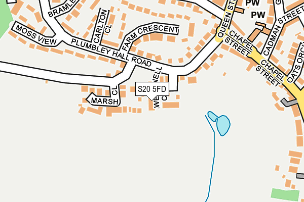 S20 5FD map - OS OpenMap – Local (Ordnance Survey)