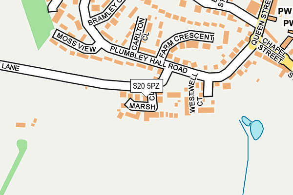 S20 5PZ map - OS OpenMap – Local (Ordnance Survey)