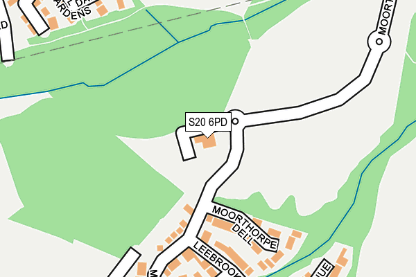 S20 6PD map - OS OpenMap – Local (Ordnance Survey)