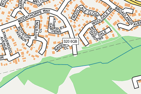 S20 6QB map - OS OpenMap – Local (Ordnance Survey)