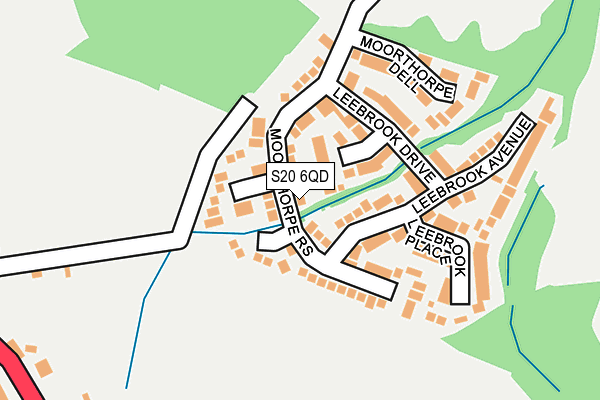 S20 6QD map - OS OpenMap – Local (Ordnance Survey)