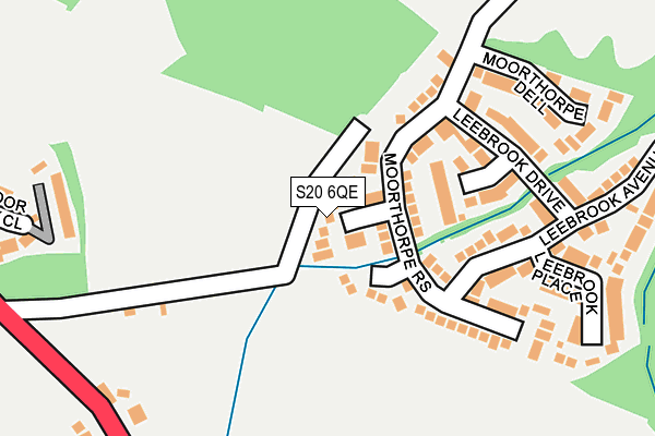 S20 6QE map - OS OpenMap – Local (Ordnance Survey)