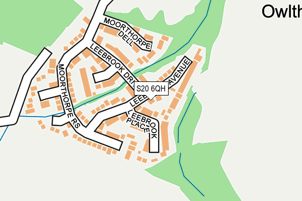 S20 6QH map - OS OpenMap – Local (Ordnance Survey)