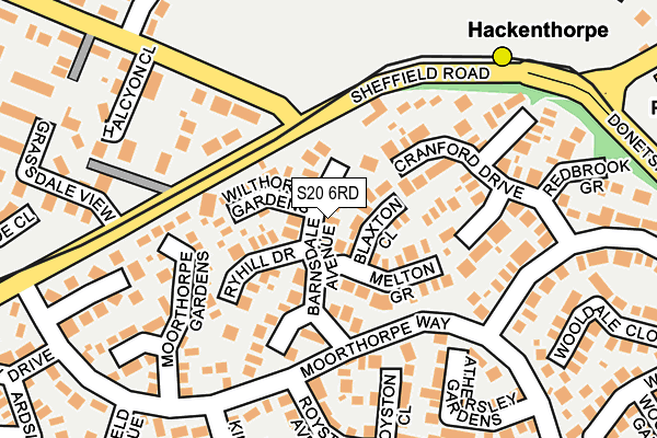 S20 6RD map - OS OpenMap – Local (Ordnance Survey)