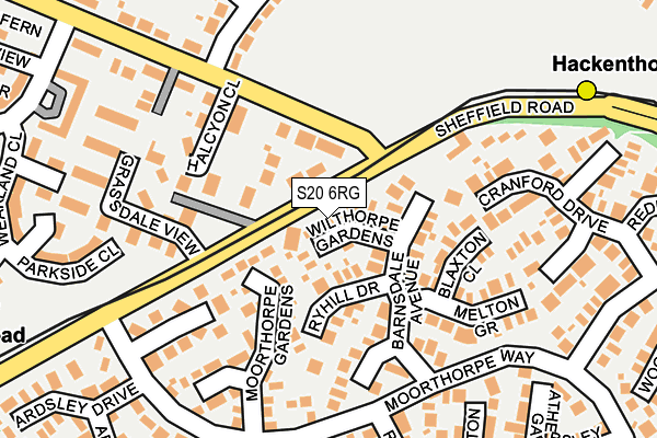 S20 6RG map - OS OpenMap – Local (Ordnance Survey)