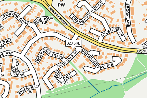S20 6RL map - OS OpenMap – Local (Ordnance Survey)
