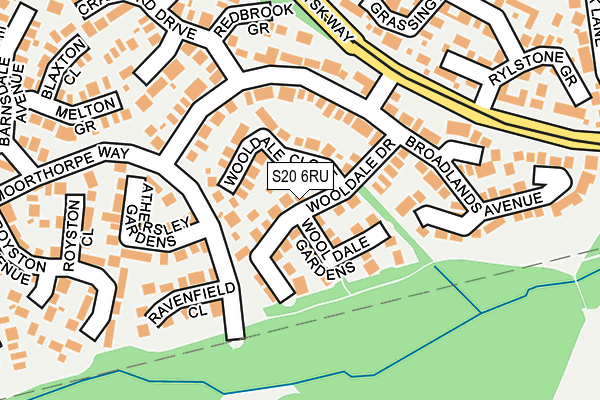 S20 6RU map - OS OpenMap – Local (Ordnance Survey)
