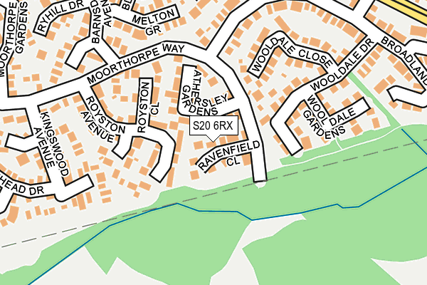 S20 6RX map - OS OpenMap – Local (Ordnance Survey)