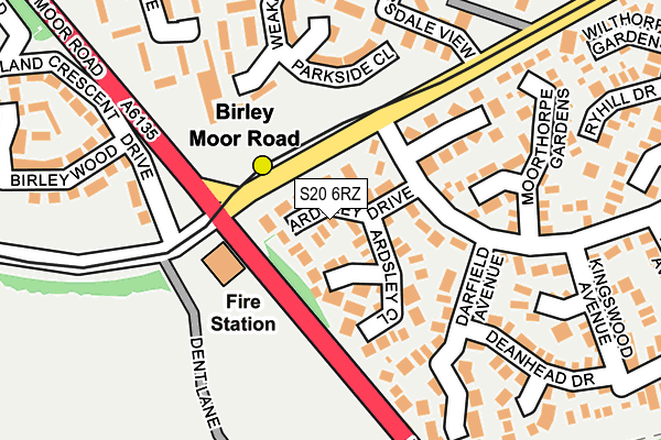 S20 6RZ map - OS OpenMap – Local (Ordnance Survey)