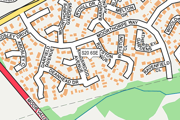 S20 6SE map - OS OpenMap – Local (Ordnance Survey)