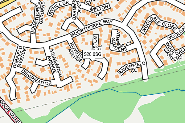 S20 6SG map - OS OpenMap – Local (Ordnance Survey)