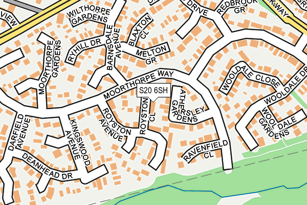 S20 6SH map - OS OpenMap – Local (Ordnance Survey)