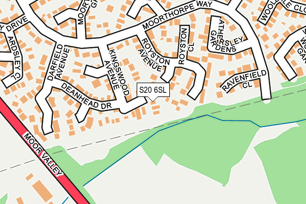 S20 6SL map - OS OpenMap – Local (Ordnance Survey)