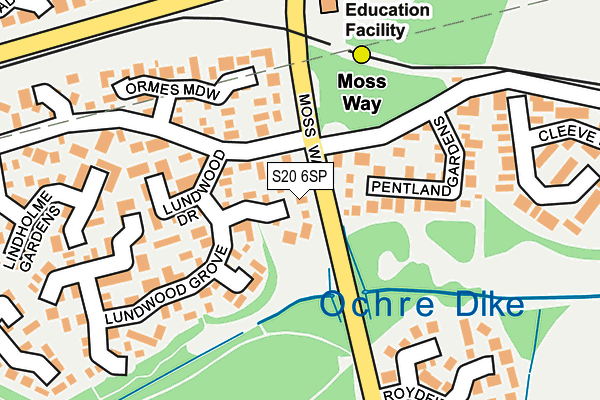 S20 6SP map - OS OpenMap – Local (Ordnance Survey)