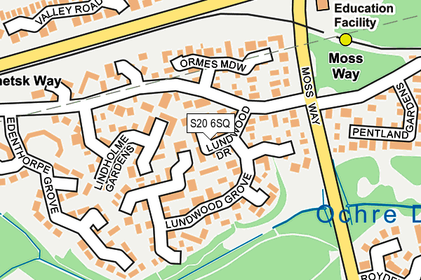 S20 6SQ map - OS OpenMap – Local (Ordnance Survey)