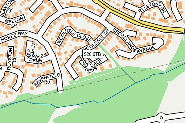 S20 6TB map - OS OpenMap – Local (Ordnance Survey)