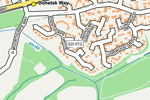 S20 6TG map - OS OpenMap – Local (Ordnance Survey)