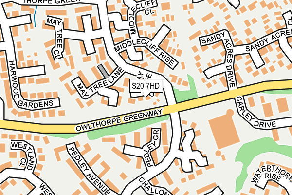 S20 7HD map - OS OpenMap – Local (Ordnance Survey)