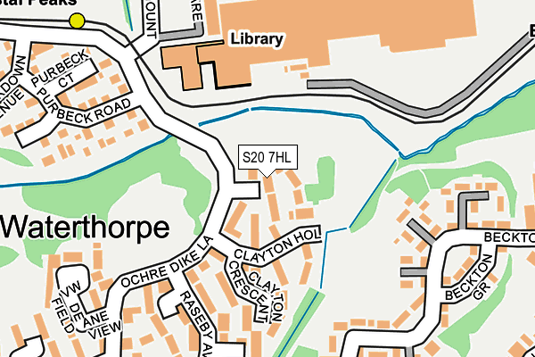 S20 7HL map - OS OpenMap – Local (Ordnance Survey)