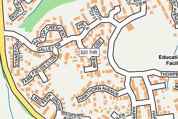 S20 7HR map - OS OpenMap – Local (Ordnance Survey)