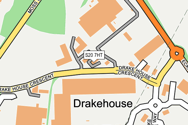 S20 7HT map - OS OpenMap – Local (Ordnance Survey)